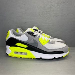 Nike Air Max 90 Grey Volt Green Lifestyle Shoe